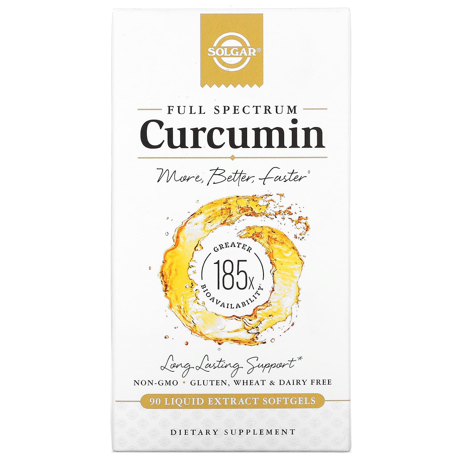 Solgar, Curcumin, Full Spectrum, 90 Softgels UPC 033984547087 | HiLife Vitamins